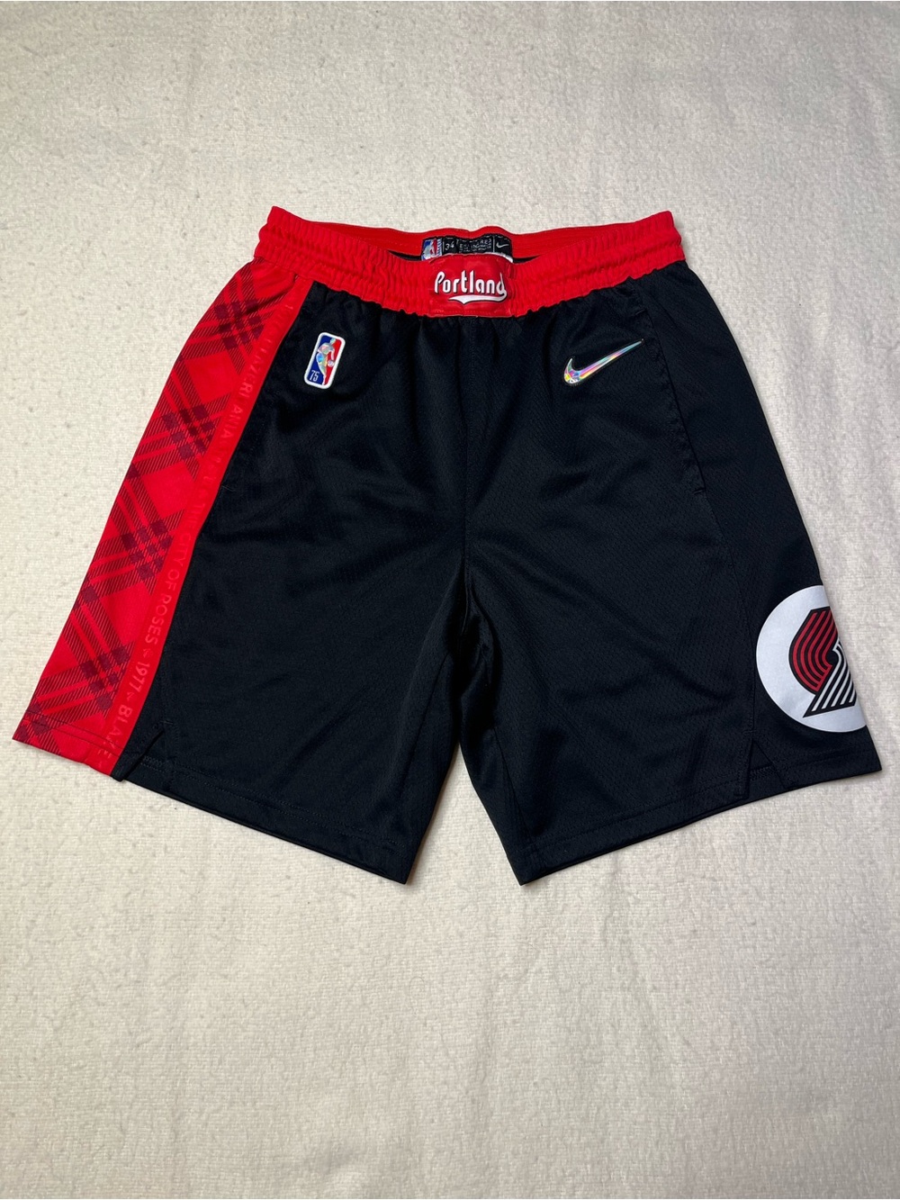 Nike NBA Portland Trail Blazers City Edition 75th Anniversary Shorts Mens M 34